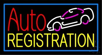 Auto Registration LED Neon Sign