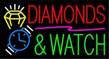 Diamonds And Watches LED Neon Sign