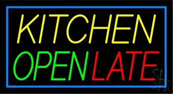Kitchen Open Late LED Neon Sign