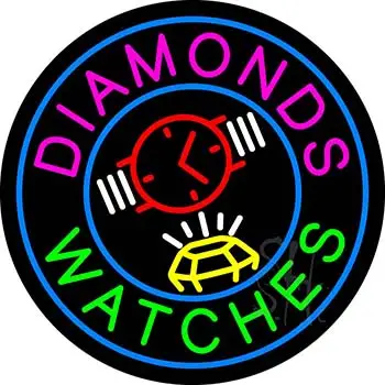 Diamonds Watches LED Neon Sign