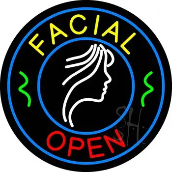 Facial Open LED Neon Sign