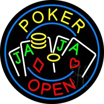 Poker Open LED Neon Sign