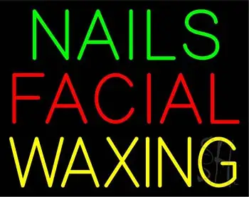 Nails Facial Waxing LED Neon Sign
