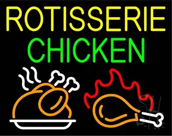 Green Rotisserie Chicken LED Neon Sign