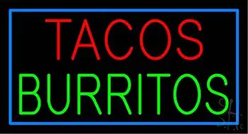 Tacos Burritos LED Neon Sign