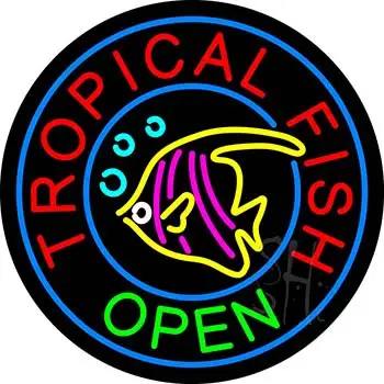 Tropical Fish Open LED Neon Sign