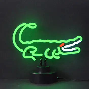 Aligator Neon Sculpture
