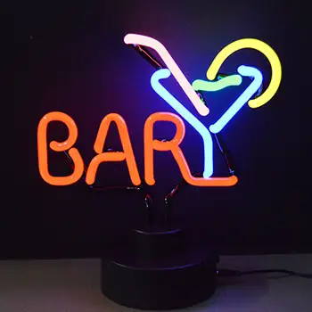 BAR with Martini glass Neon Sculpture