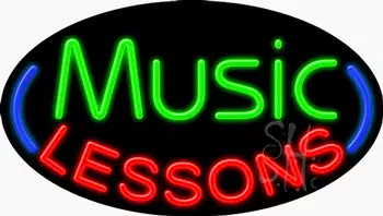 Music Lessons Neon Sign