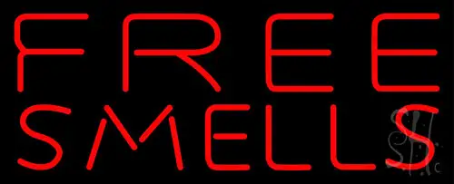 Red Free Smells LED Neon Sign