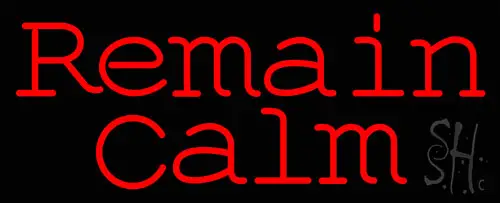 Red Remain Calm LED Neon Sign