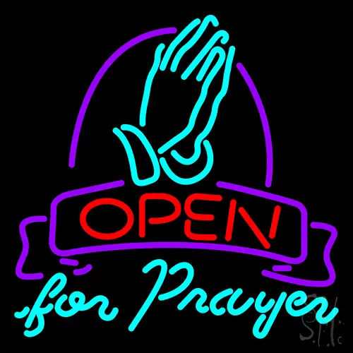 Open For Prayer LED Neon Sign