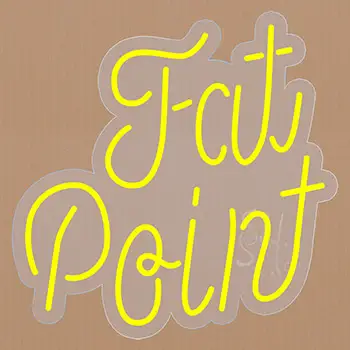 Fat Point Contoured Clear Backing LED Neon Sign