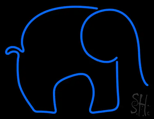 Blue Elephant LED Neon Sign