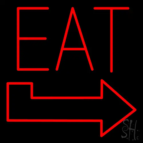 Eat Arrow LED Neon Sign