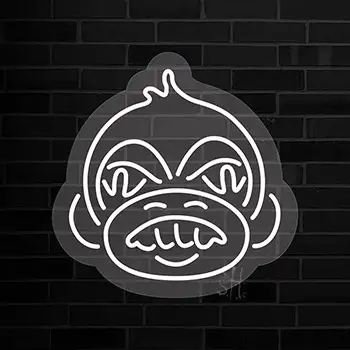 Angry Monkey Contoured Clear Backing LED Neon Sign