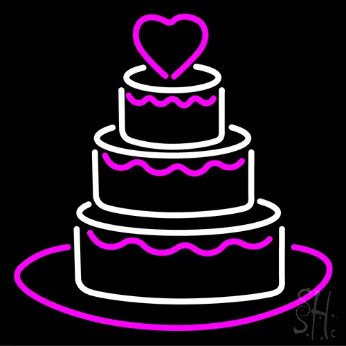 Anniversary Cake LED Neon Sign