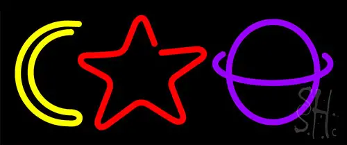 Moon Star Planet LED Neon Sign