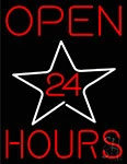 Open 24 Hours Star LED Neon Sign