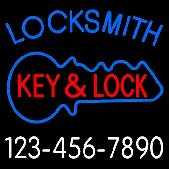 Locksmith Keys And Lock 1 LED Neon Sign