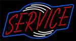 Red Service LED Neon Sign