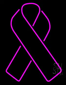 Breast Cancer Ribbon LED Neon Sign
