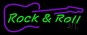 Rock N Roll Guitar LED Neon Sign