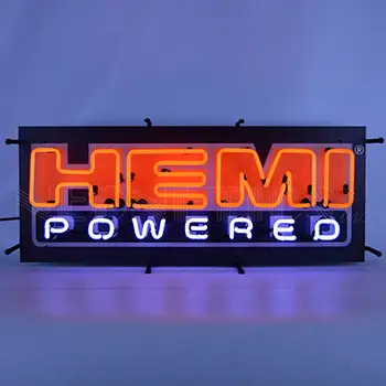 Hemi Powered Neon Sign With Backing