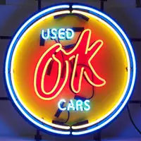 Chevy Vintage Ok Used Cars Neon Sign