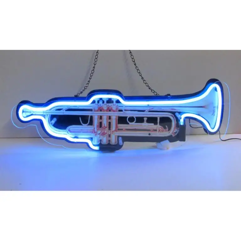 Trumpet Shaped Neon Sign