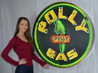 Large Polly Gas Neon Sign in Crate