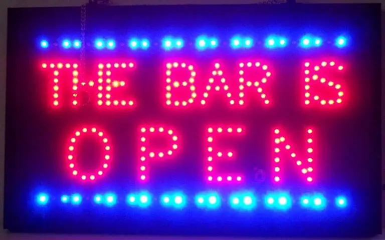 Bar Is Open Led Sign