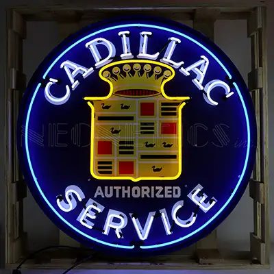 Cadillac Neon Sign In 36 inches Steel Can