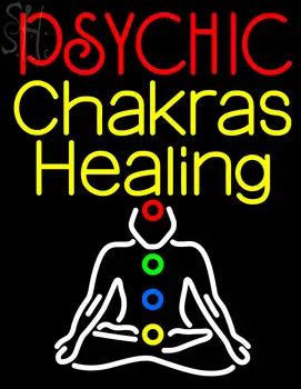 White Psychic Chakras Healing LED Neon Sign