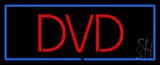 Red DVD Blue Border LED Neon Sign