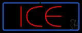Red Ice Blue Border LED Neon Sign