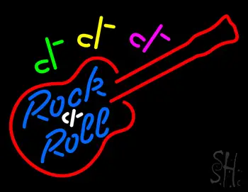 Rock and Roll Guitar LED Neon Sign