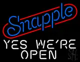 Snapple Yes We Re Open LED Neon Sign
