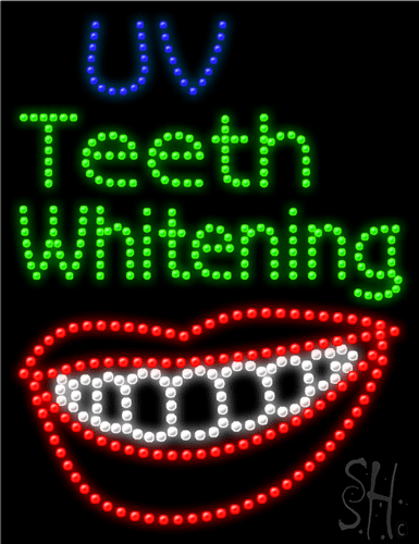 VU Teeth Whitening LED Sign