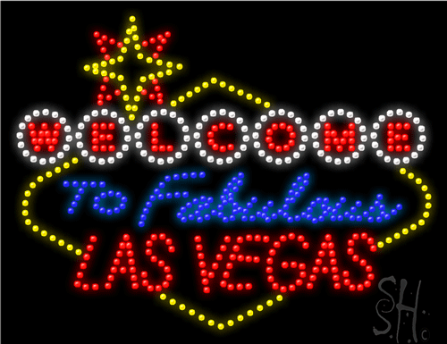 Welcome to Fabulous Las Vegas Contour Backing LED Sign