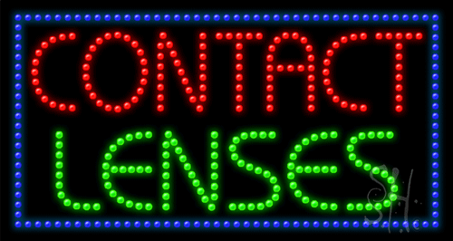 Contact Lenses LED Sign