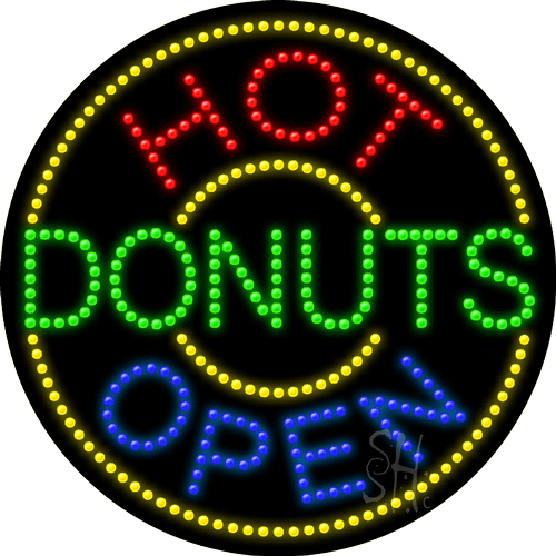 Hot Donuts LED Sign