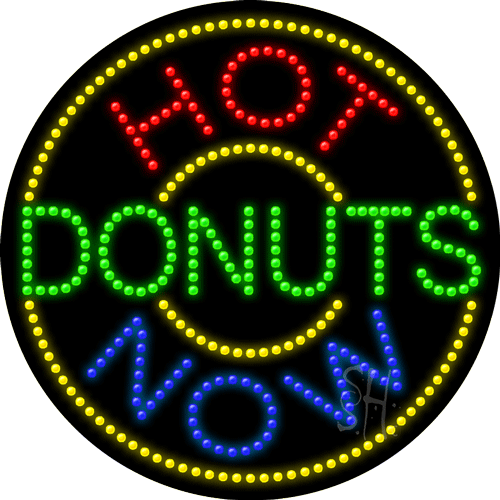 Hot Donuts Now LED Sign