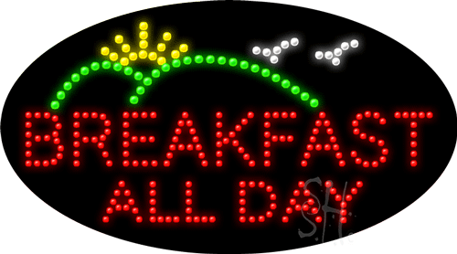 Breakfast All Day LED Sign