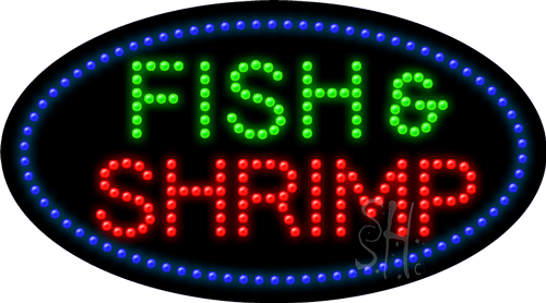 Fish and Shrimp LED Sign