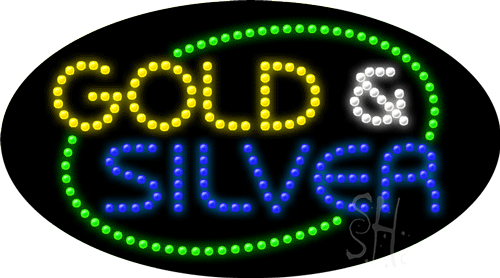 Gold and Silver LED Sign