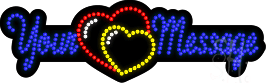 Custom Hearts Animated Led Sign