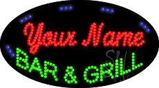 Custom Bar And Grill Animated Led Sign