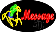 Custom Horse Rider Animated LED Neon Sign