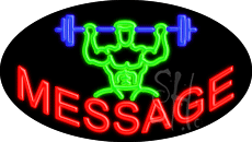 Custom Weight Lifter Logo Animated LED Neon Sign
